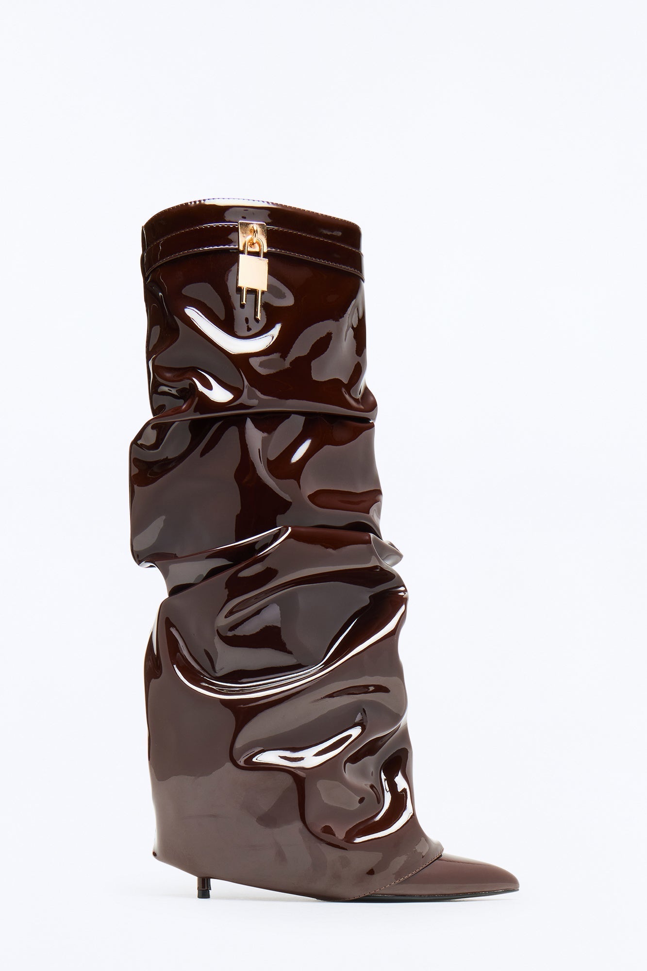 Atlas Patent Overlay Boots - Chocolate
