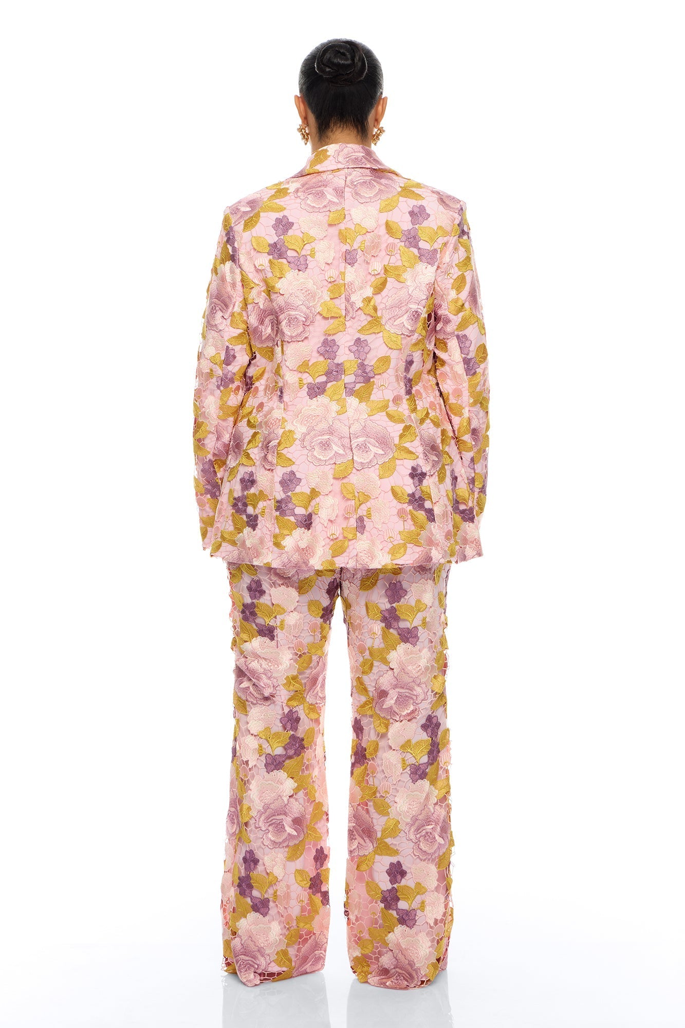 Lucille Embroidered Blazer - Pink/combo
