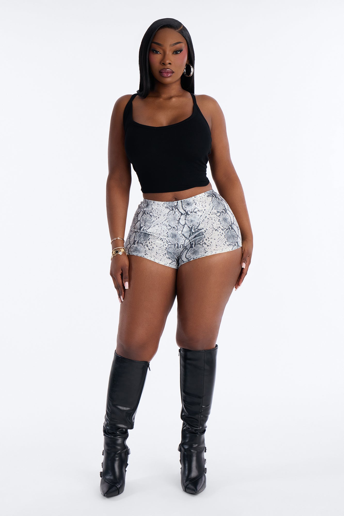 Wild Thing Velvet Micro Short - Grey/combo