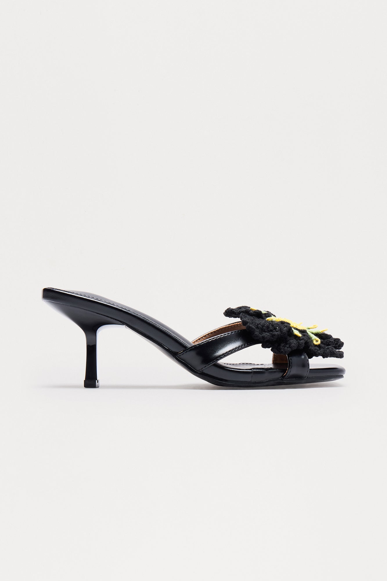 Aquarius Crochet Mules - Black