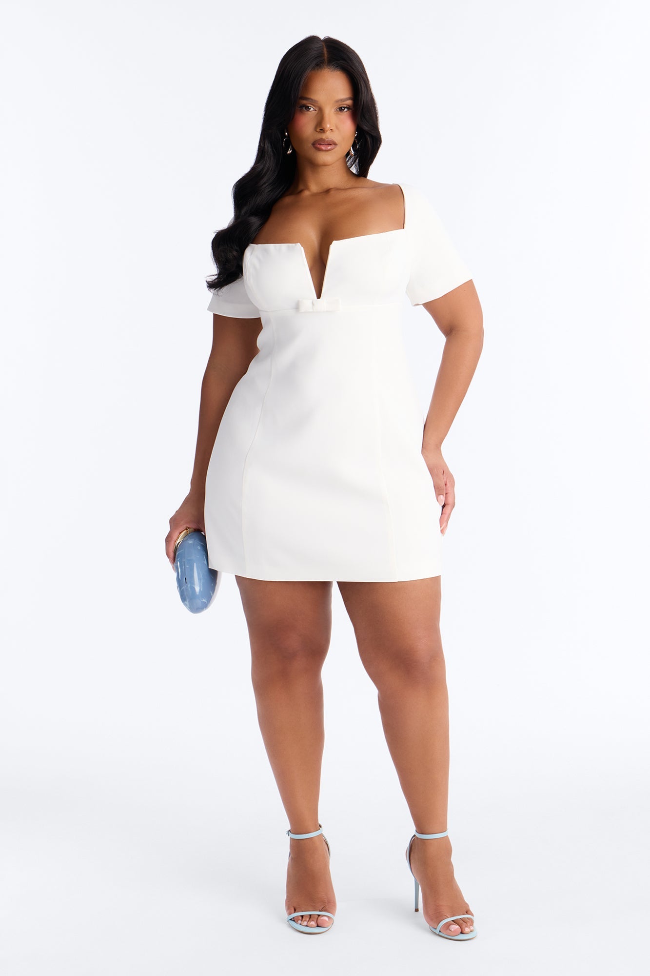 Sheri Crepe Mini Dress - White