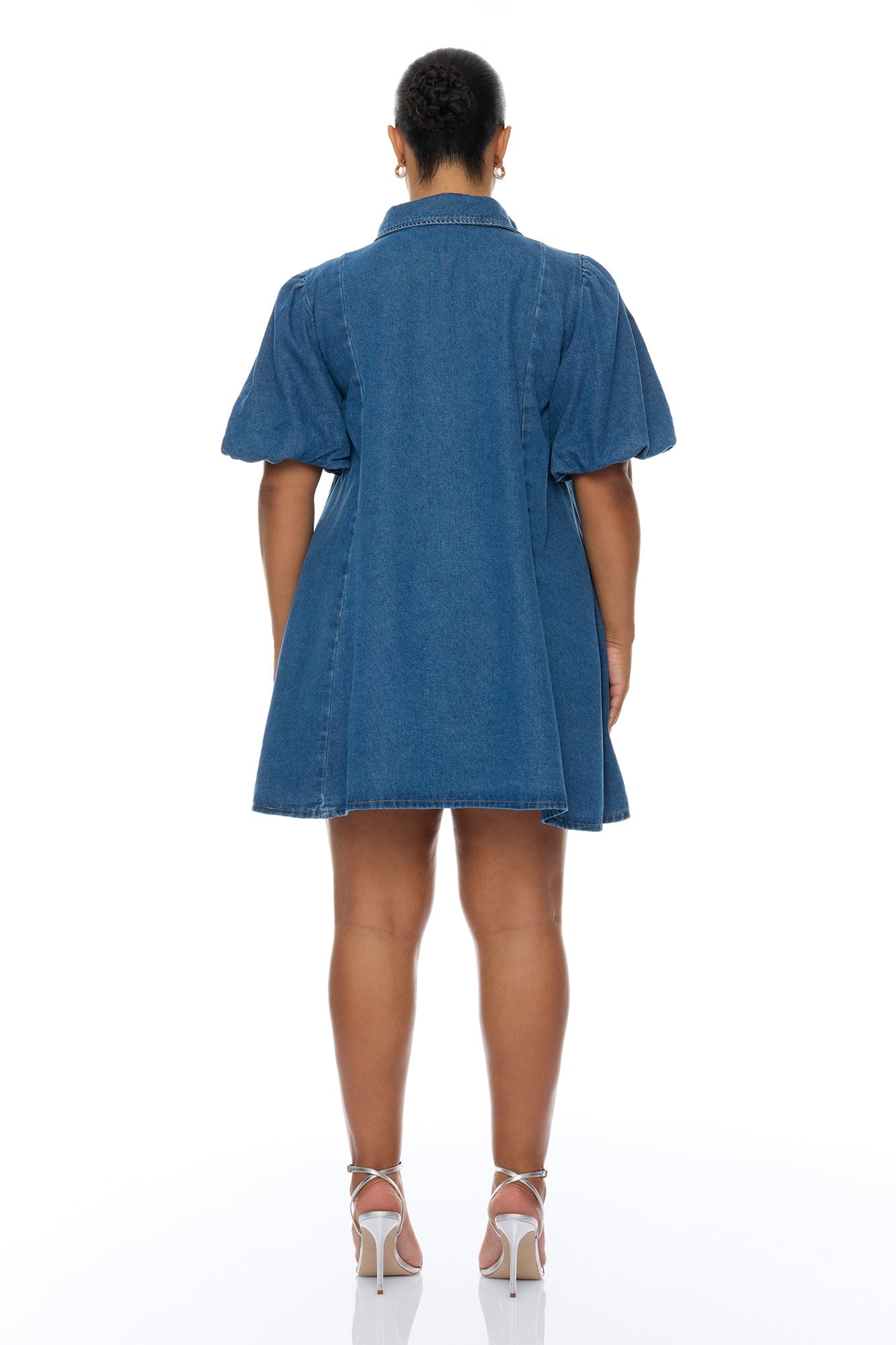 Maribella Denim Mini Dress - Medium Wash