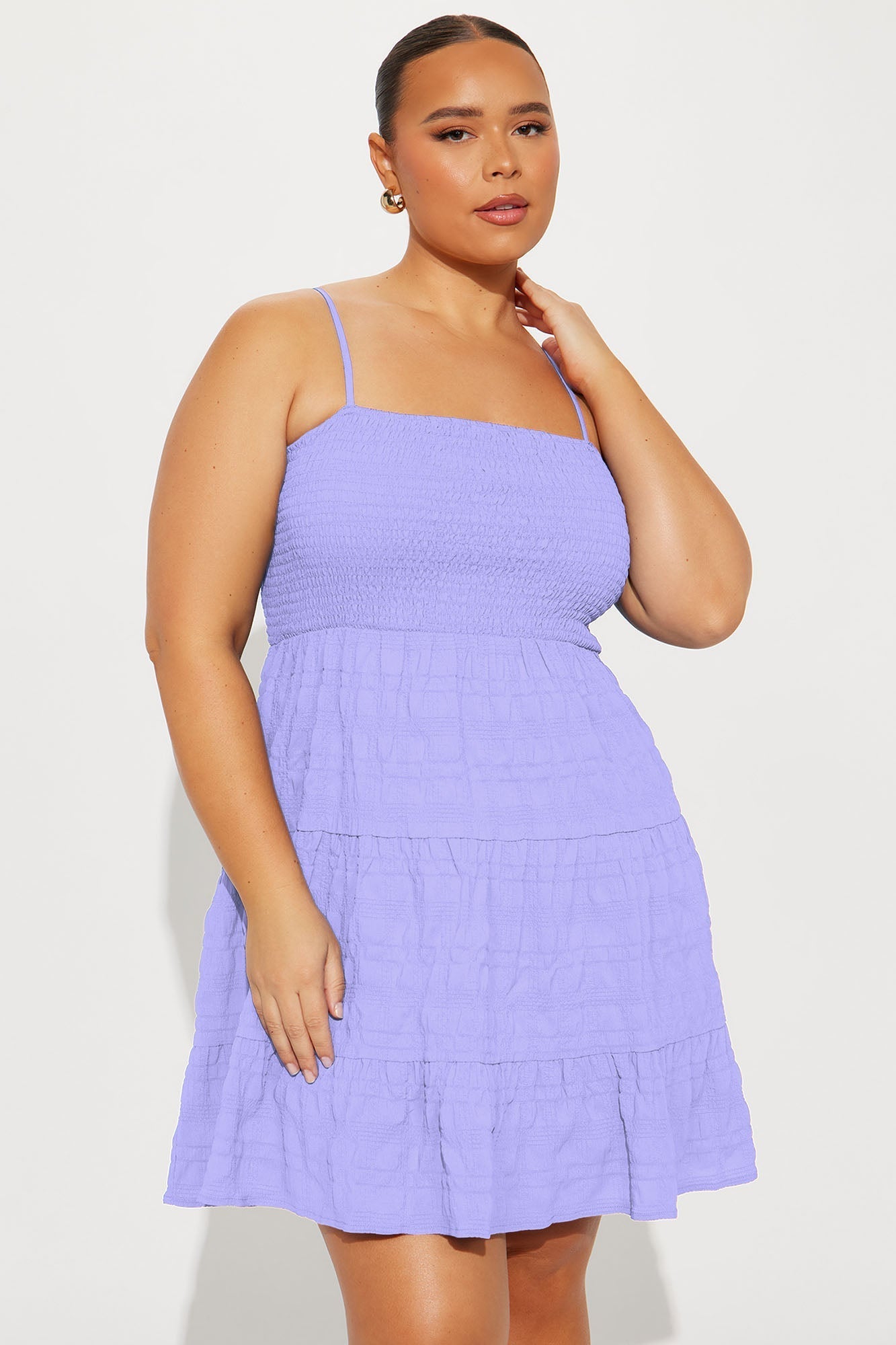 Summer Breeze Smocked Mini Dress - Lilac