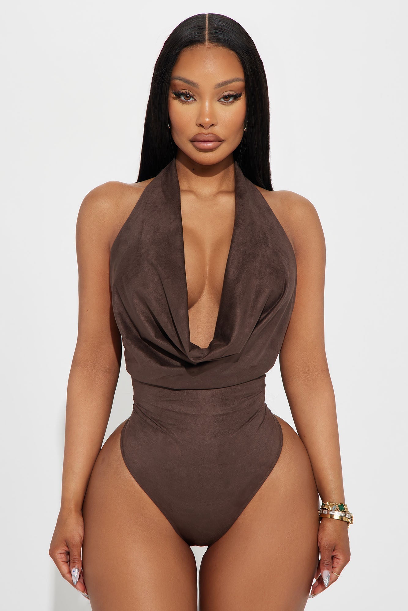 Cowgirl Era Suede Bodysuit - Chocolate