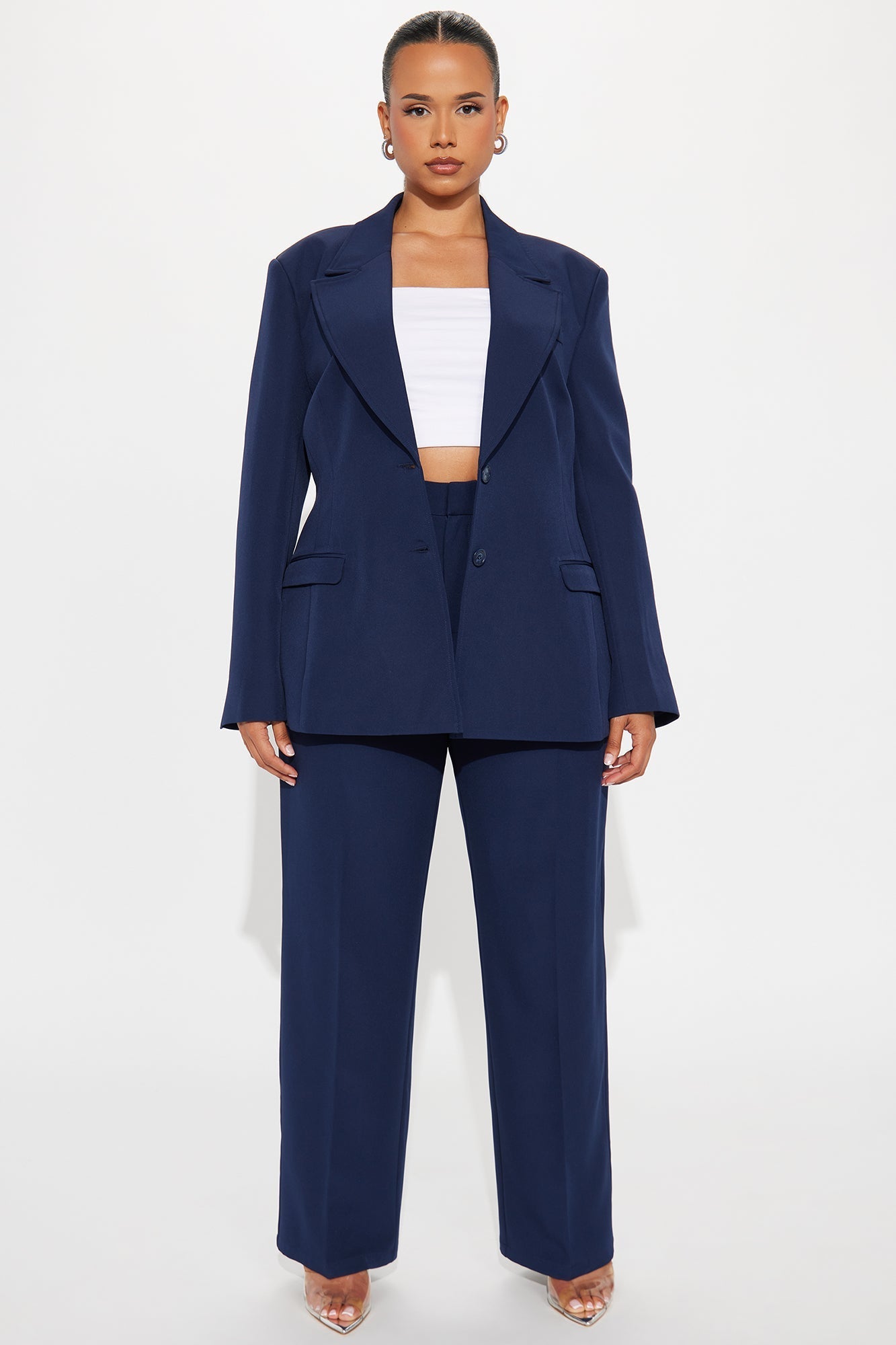 Kendall Hourglass Fitted Blazer - Navy