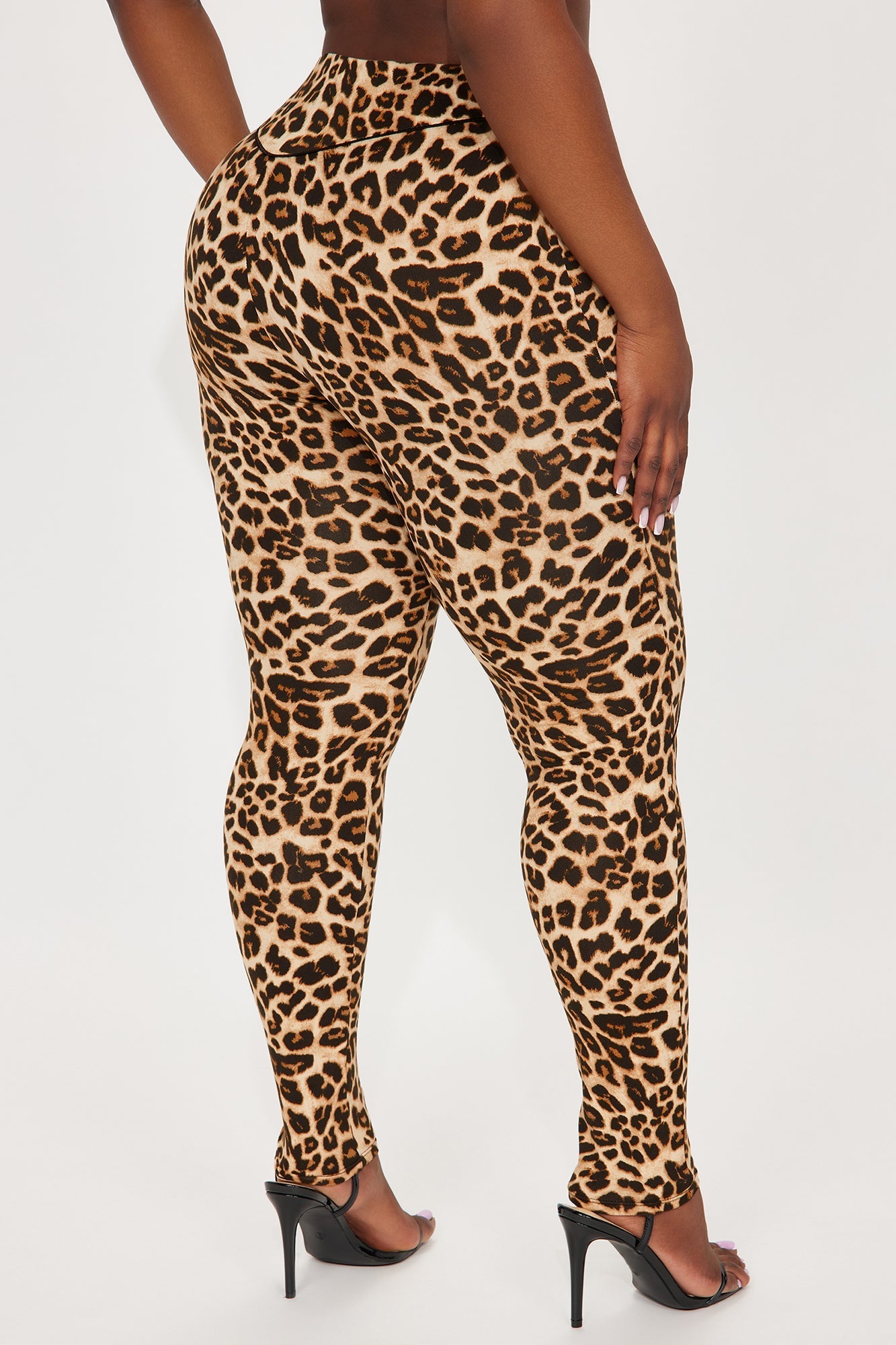 What A Catch Leopard High Rise Legging - Brown/combo