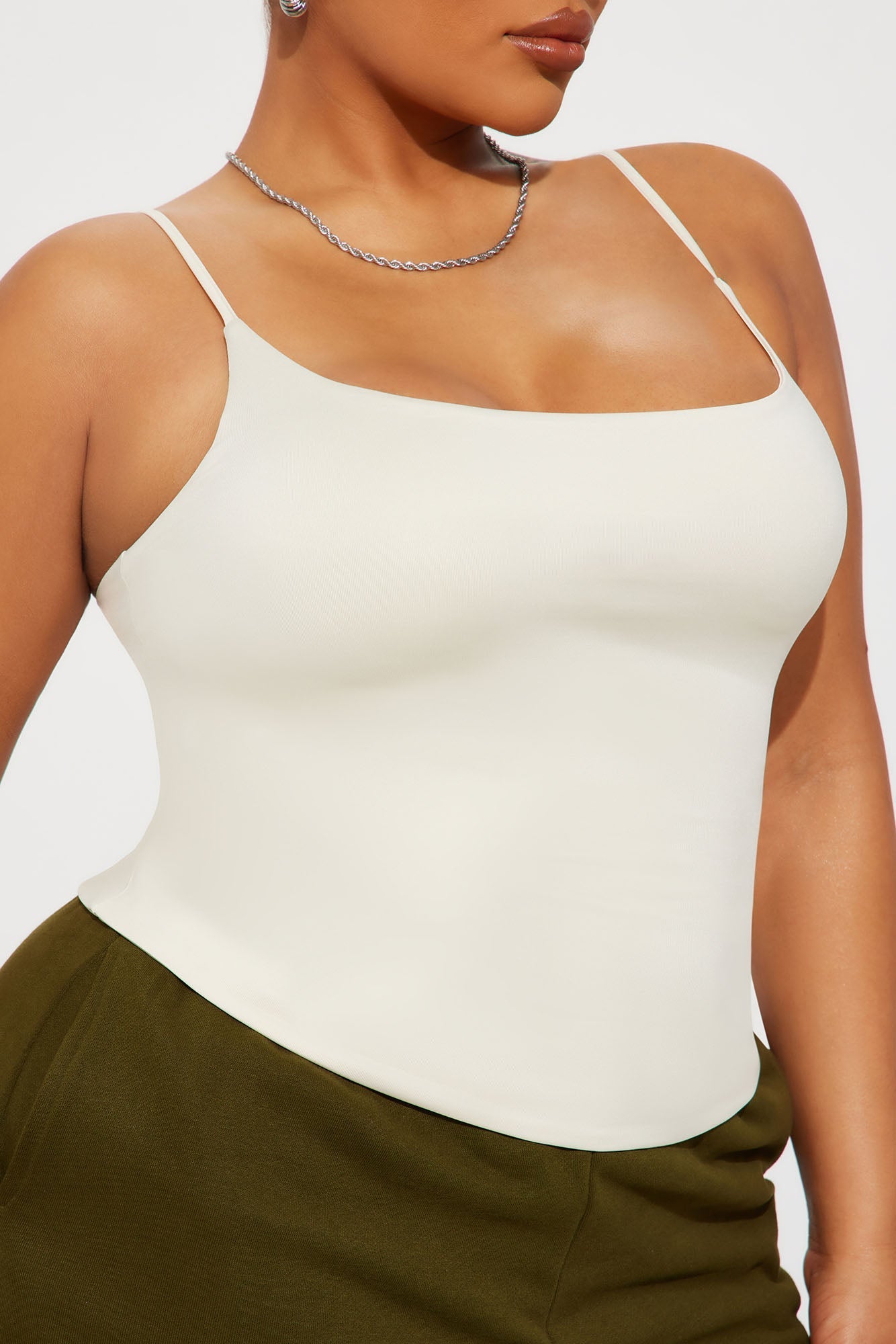 Contour Double Lined Cami Top - Bone