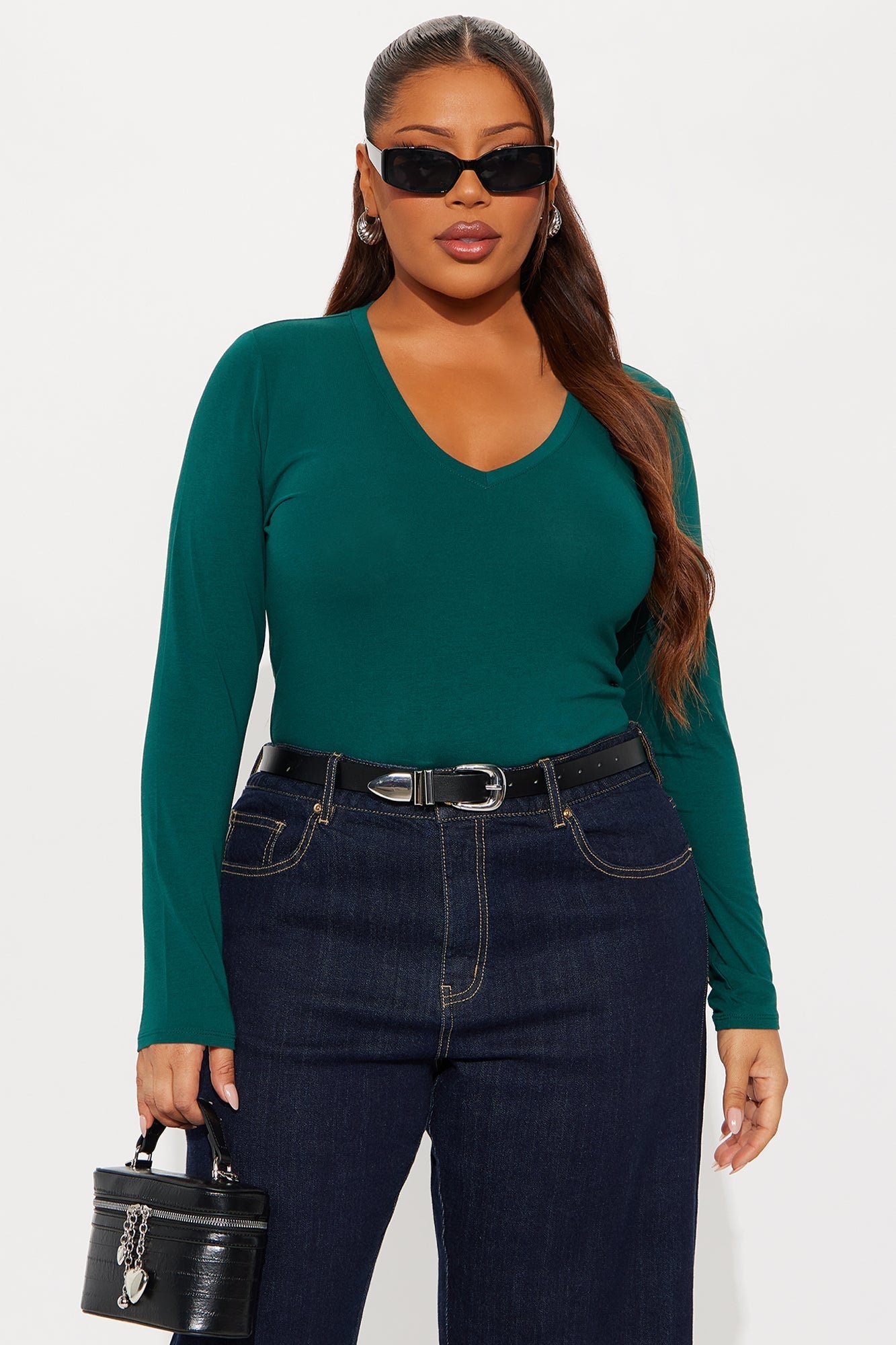 Nara Long Sleeve Top - Hunter Green