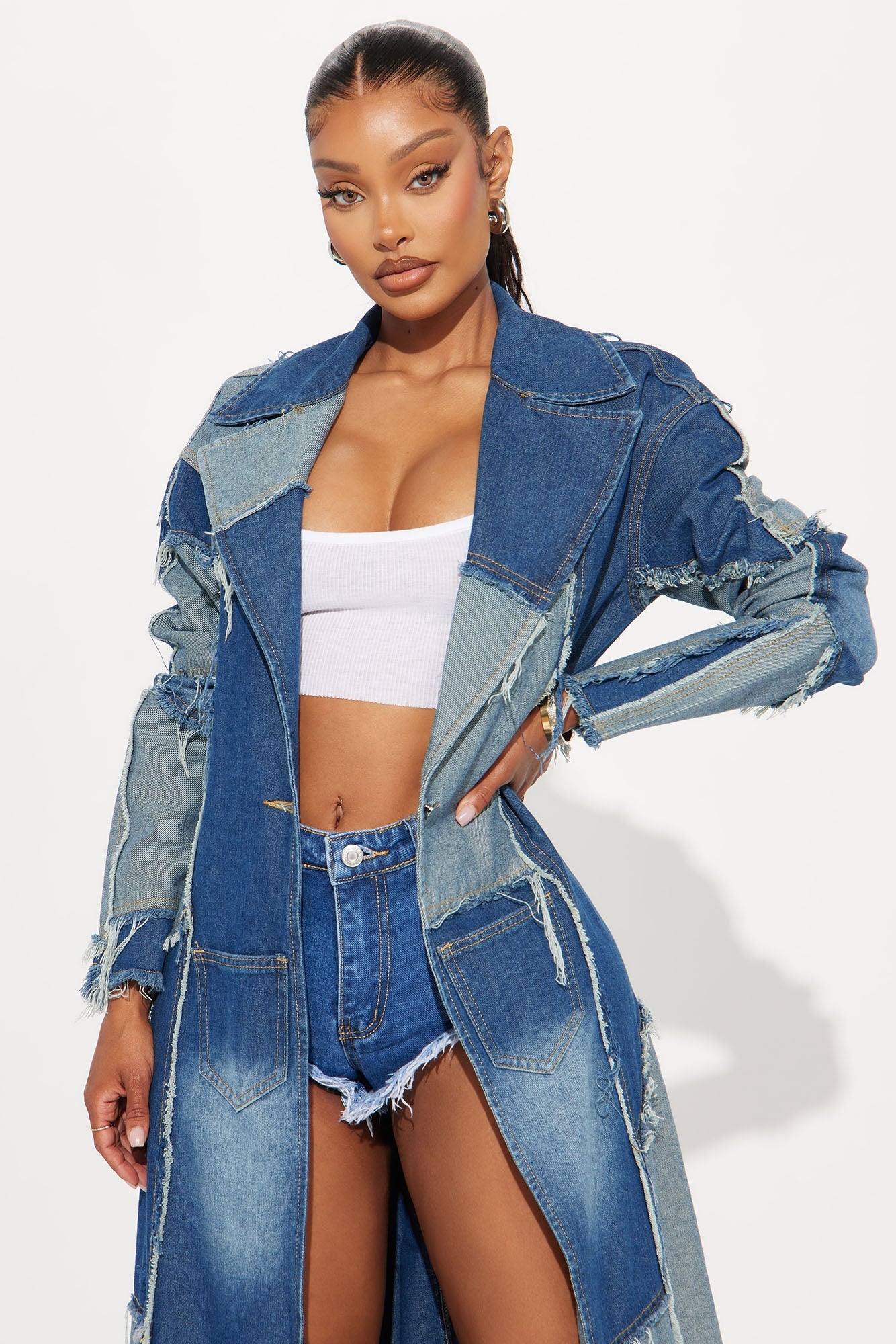 Don't Talk Loud Denim Coat - Vintage Wash