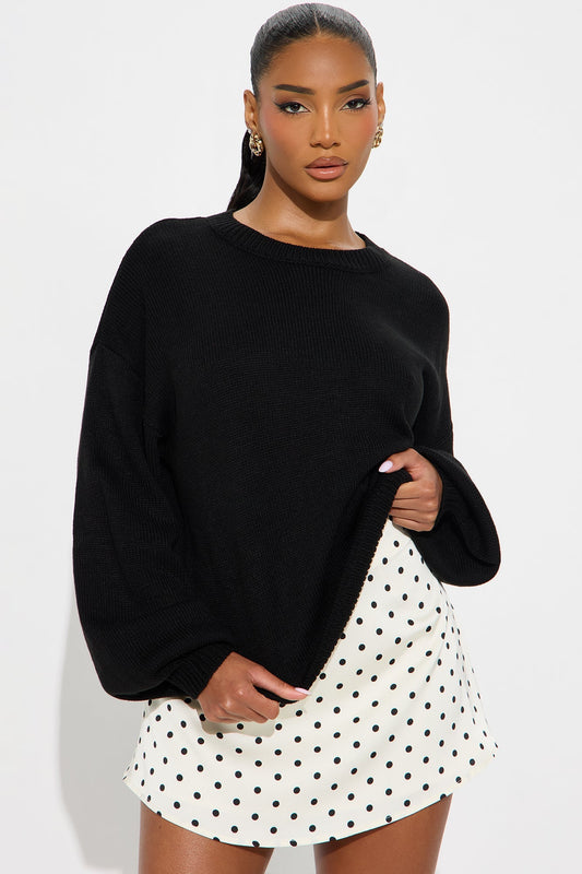Autumn Feels Sweater - Black