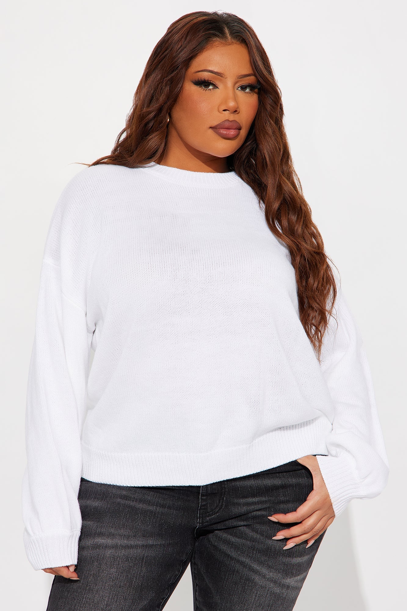 Autumn Feels Sweater - White