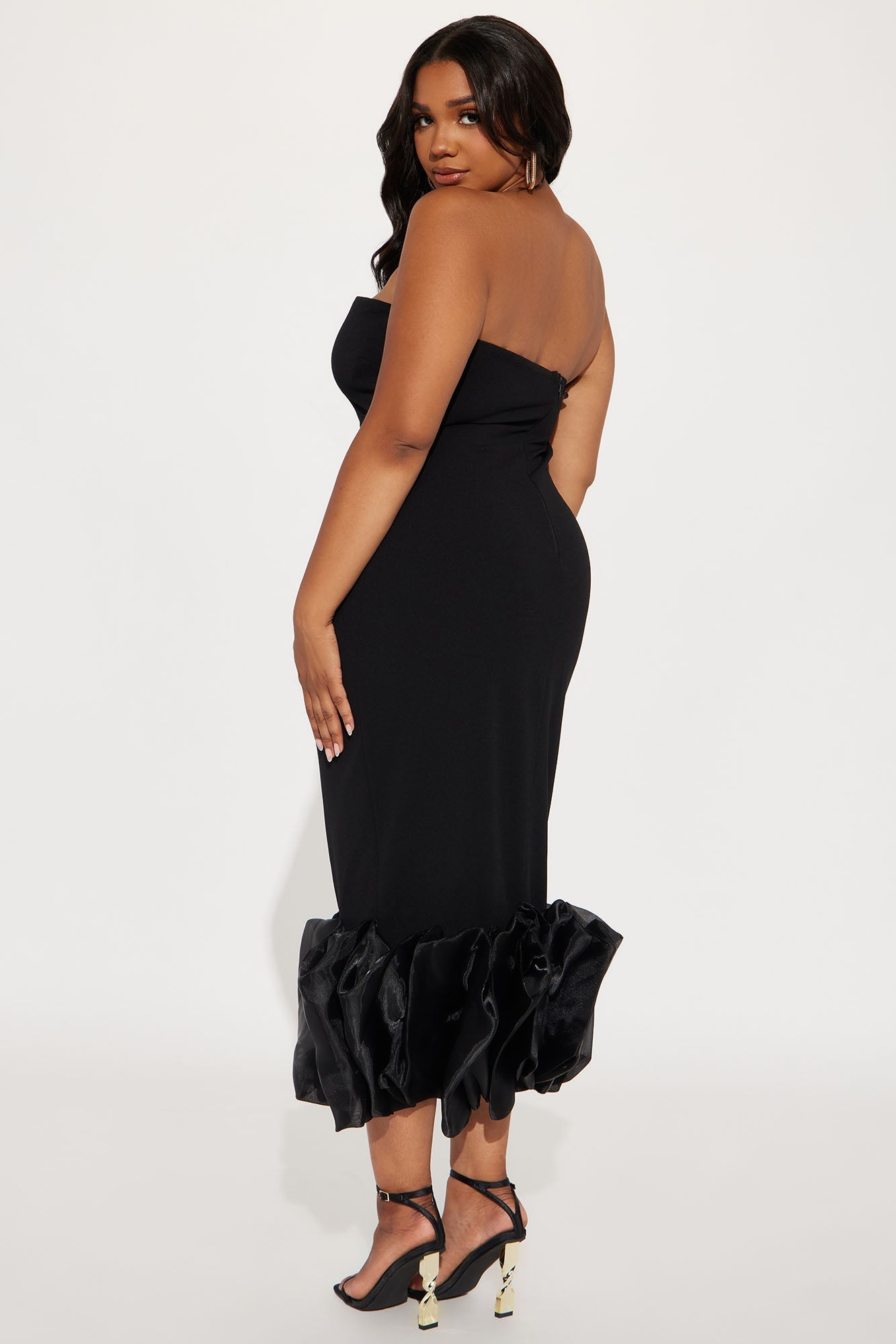 Monte Carlo Nights Midi Dress - Black