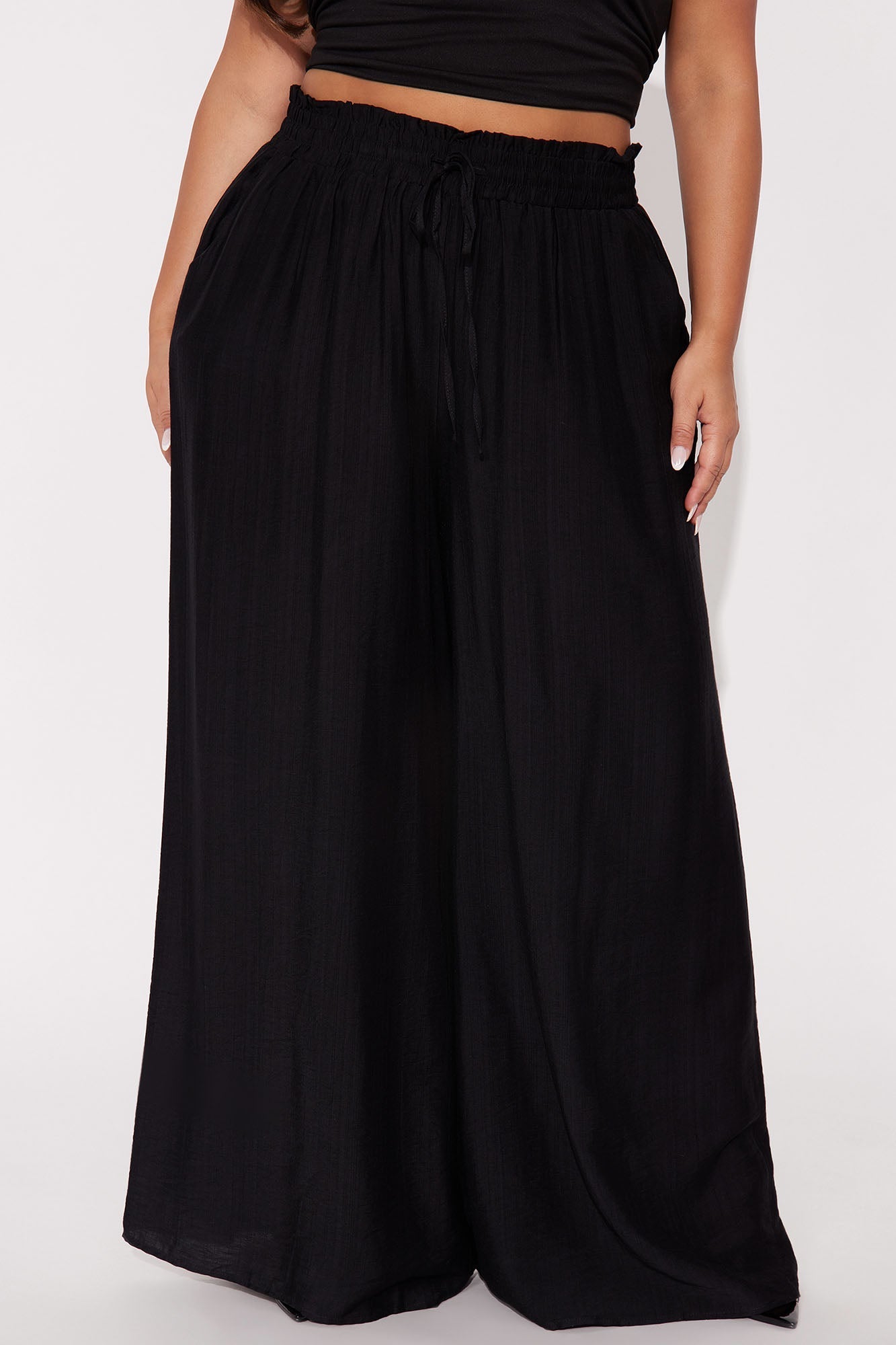 Meet At Sunset Wide Leg Pant - Black