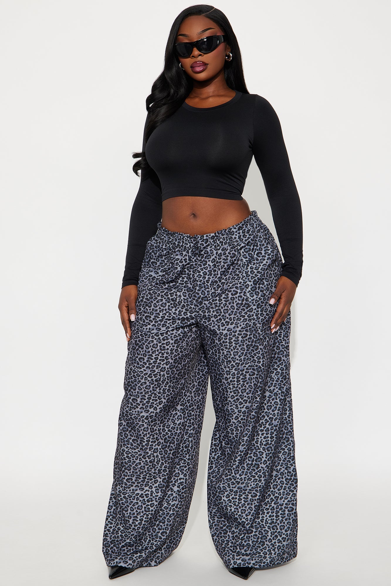 Do What You Will Leopard Pant - Charcoal/combo