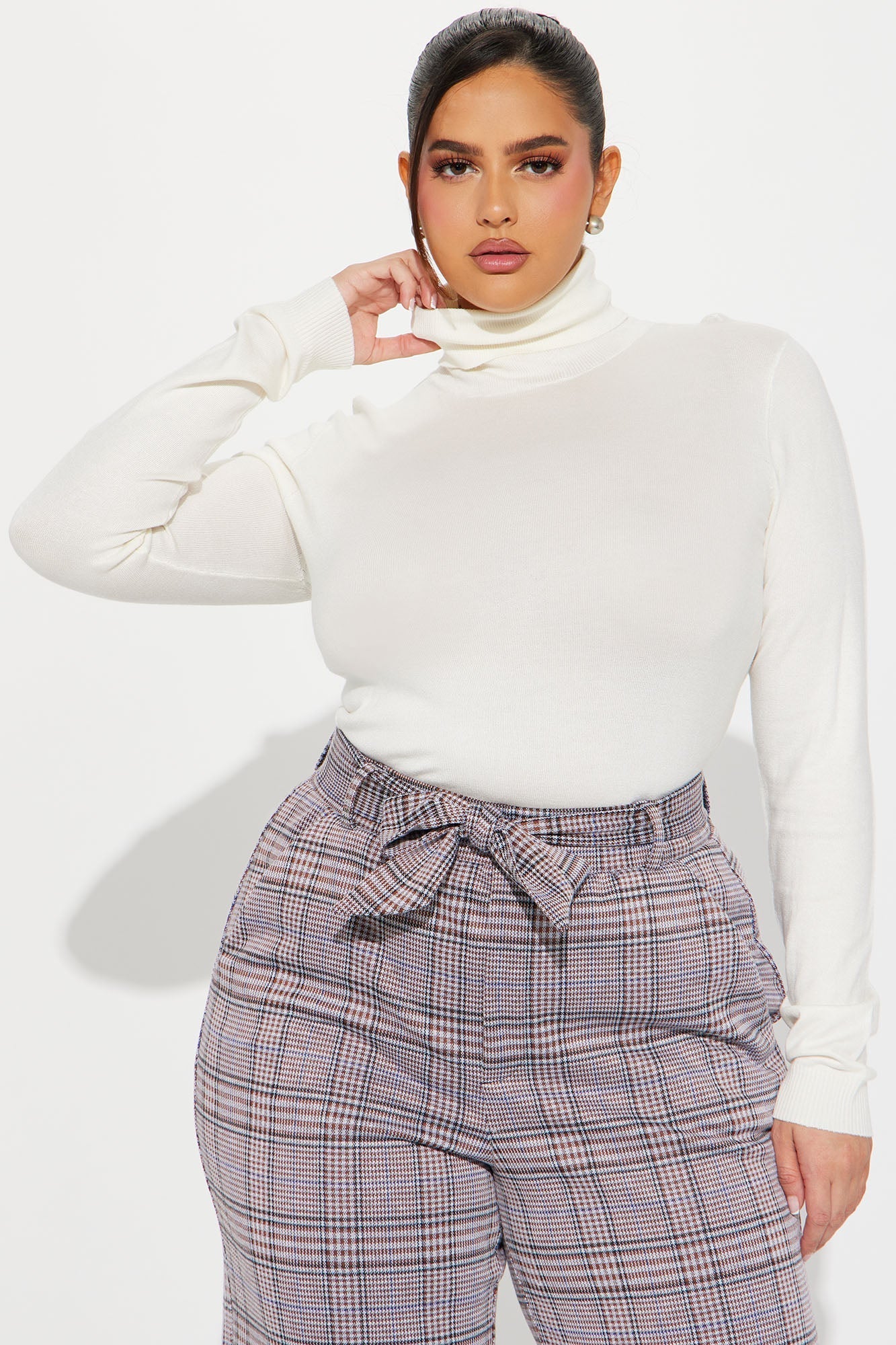 Lena Turtleneck Top - Off White