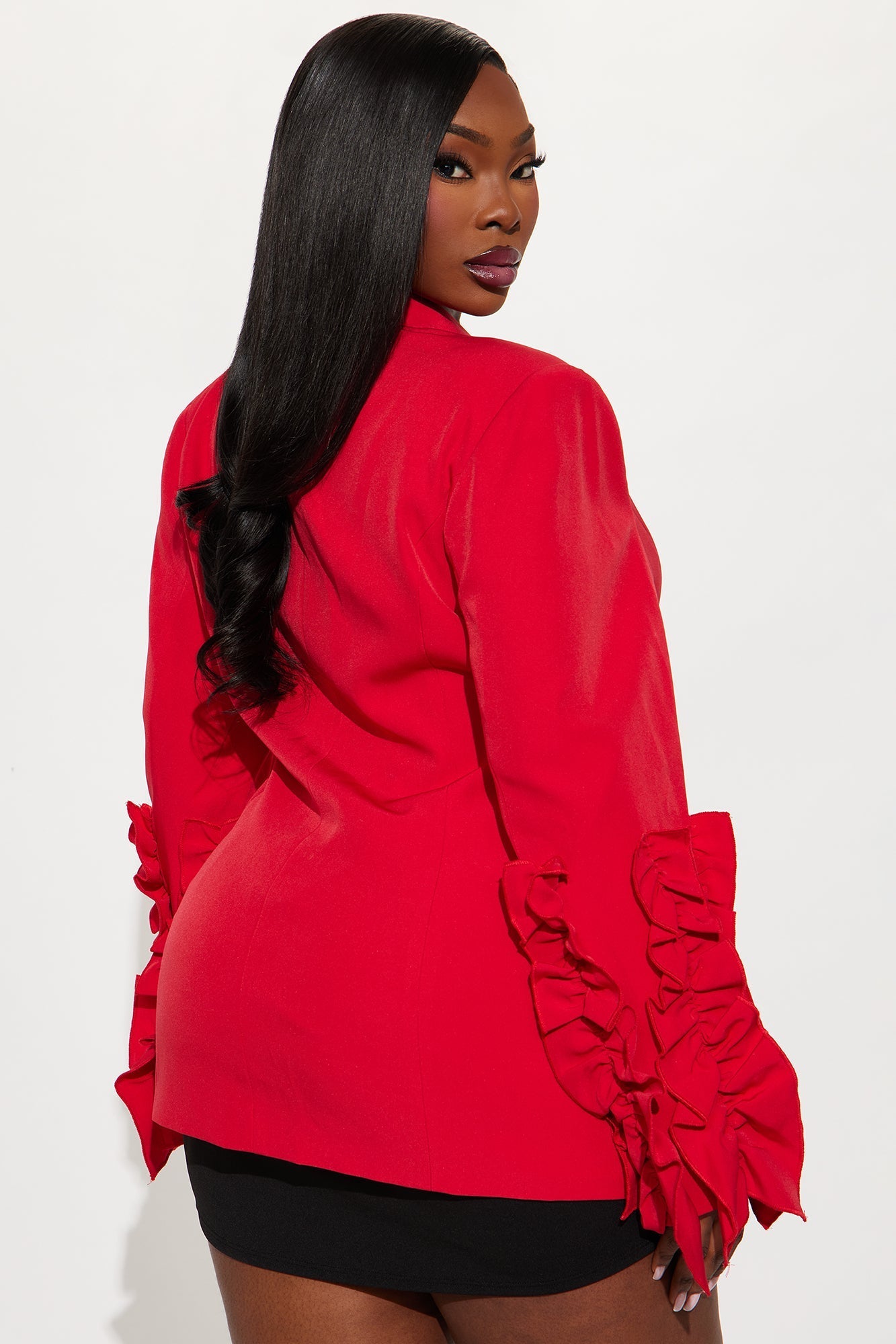 One Night In Spain Blazer - DarkRed