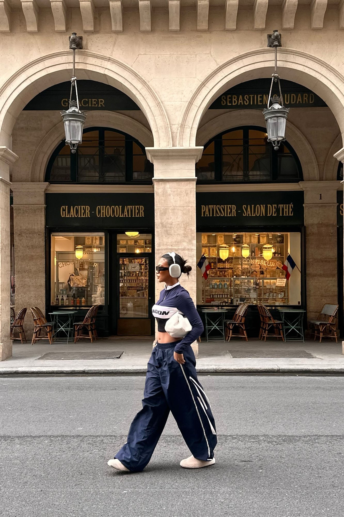 Cindy Windbreaker Track Pant - Navy
